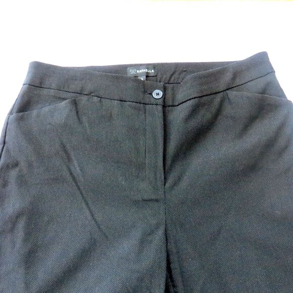 Rafaella Dress Slacks Classic Fit Clean Straight Leg Black Size 14 EUC - Picture 6 of 8